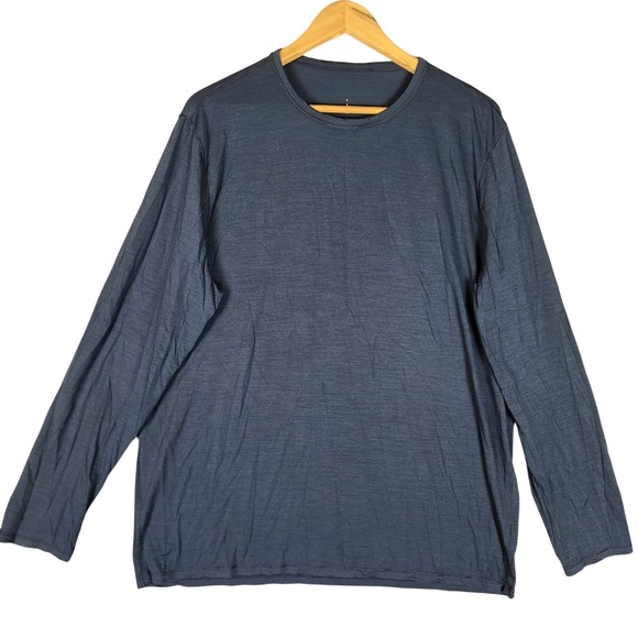 Proof Huckberry Top Men's‎ 2XL Blue 72 Hour Merino Wool Long Sleeve Base Layer - Picture 1 of 8